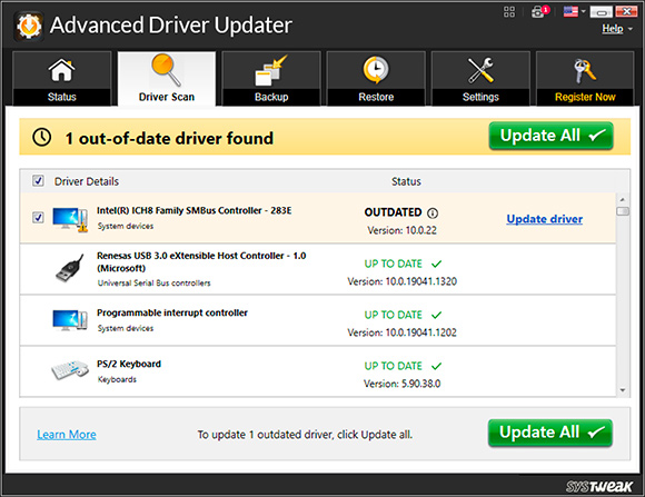 From the scan results, click on the Ignore option below the driver you wish to exclude.